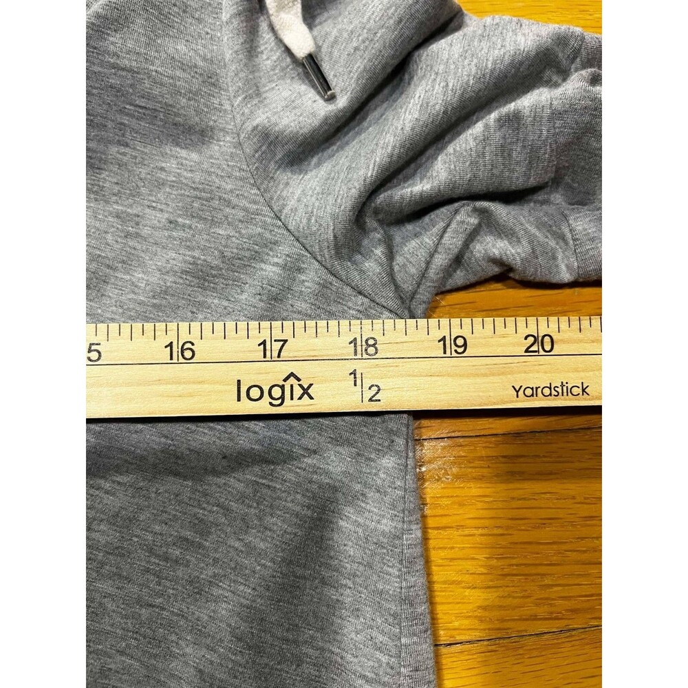 Umgee Tunic Top Womens Small Gray Boho Drawstring V Neck Bell Sleeve Blouse - Picture 6 of 7
